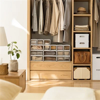 Caixa de armazenamento de roupa íntima montada na parede